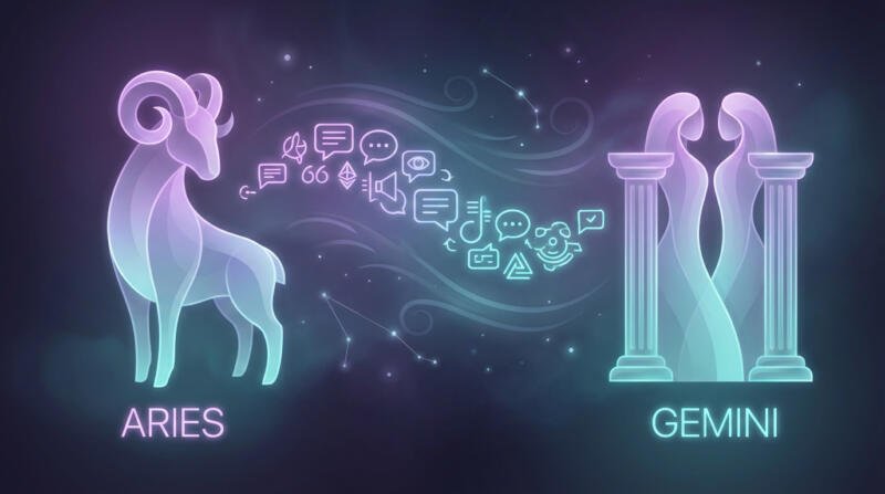 Compatibilidad Aries y Géminis: energía, comunicación y conexión