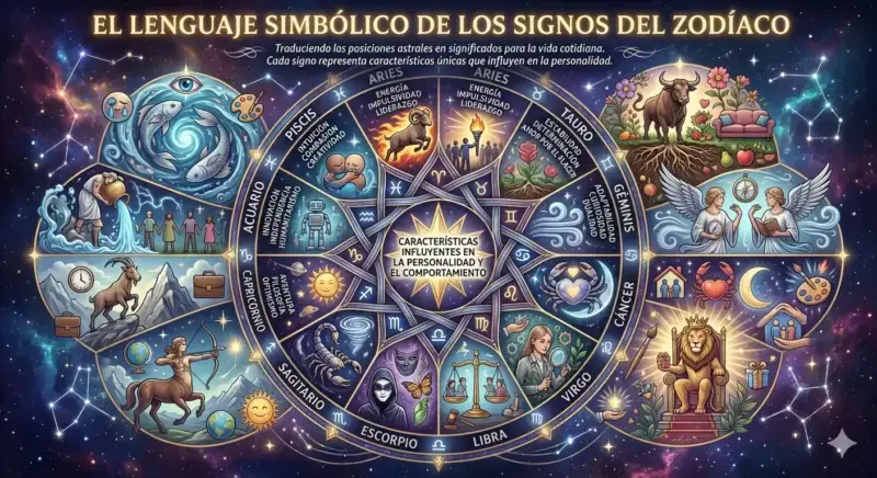 ilustración sobre los signos del zodiaco