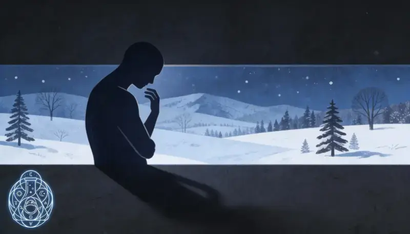 Ilustración sobre el simbolismo arquetipal del invierno. The Zodiac lab