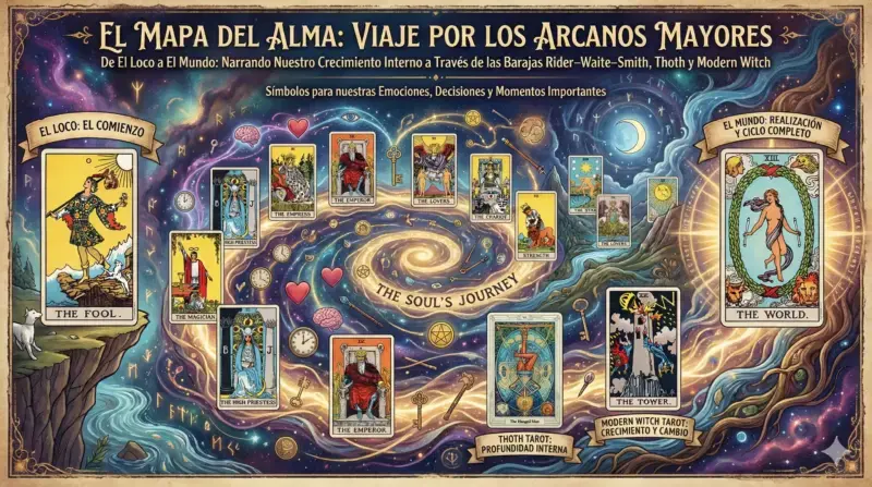 El Loco, la Sacerdotisa y otros Arcanos como espejos de tu psique. Arcanos Mayores_ El mapa del alma. thezodiaclab.com